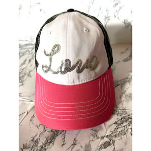 Love in Bling & Camo Adjustable Baseball Hat